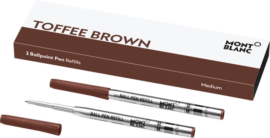 MONTBLANC Mod. TOFFEE BROWN - BALLPOINT PEN REFILLS - MEDIUM - 2 PCS