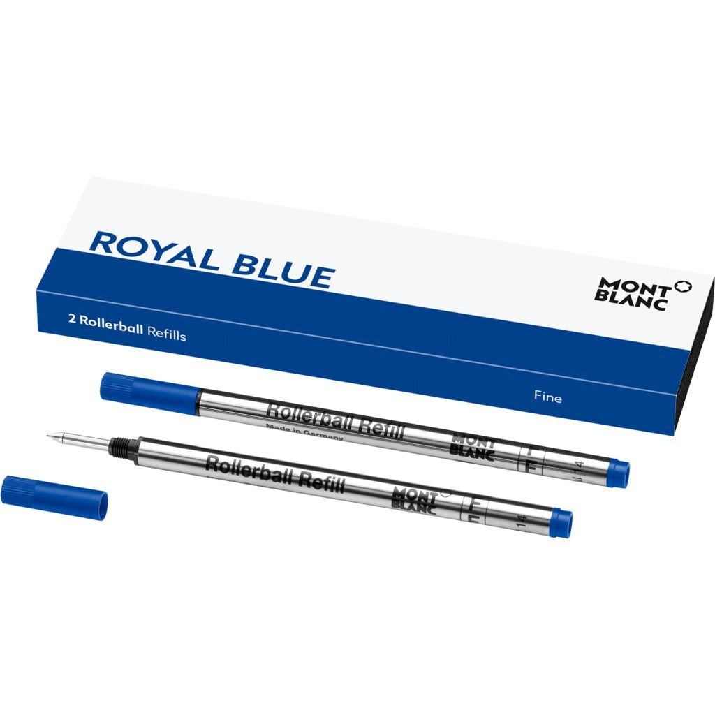 MONTBLANC Mod. ROYAL BLUE -  BALLPOINT PEN REFILLS - FINE - 2 PCS