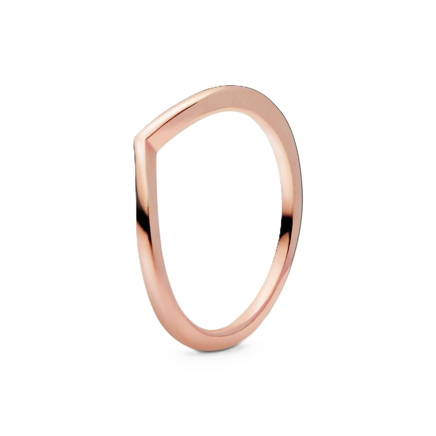 PANDORA JEWELS Mod. WISHBONE 14K ROSE GOLD-PLATED - RING - Size 48 ***SPECIAL PRICE***