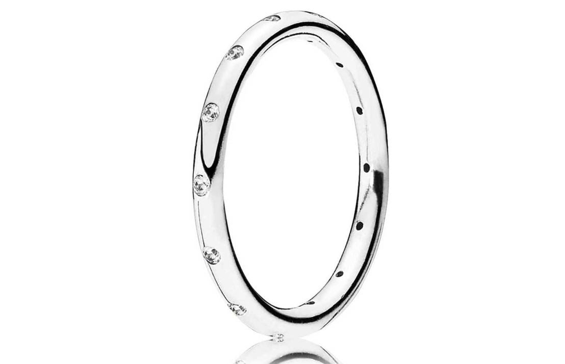 PANDORA JEWELS Mod. SIMPLE SPARKLING BAND - RING - Size 60