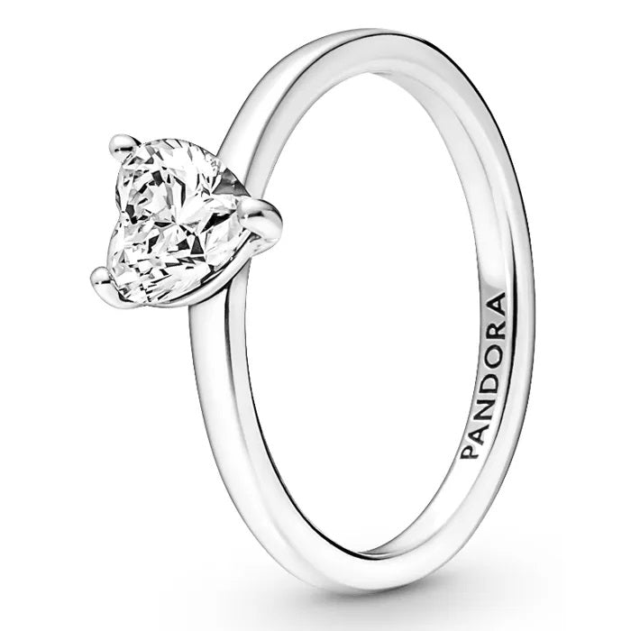 PANDORA JEWELS Mod. SPARKLING HEART SOLITAIRE - RING - Size 58 ***SPECIAL PRICE***