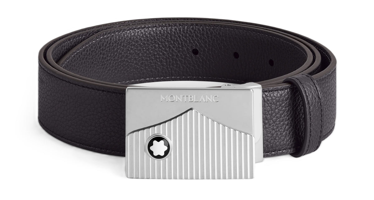 MONTBLANC LEATHER Mod. BROWN REVERSIBLE LEATHER BELT