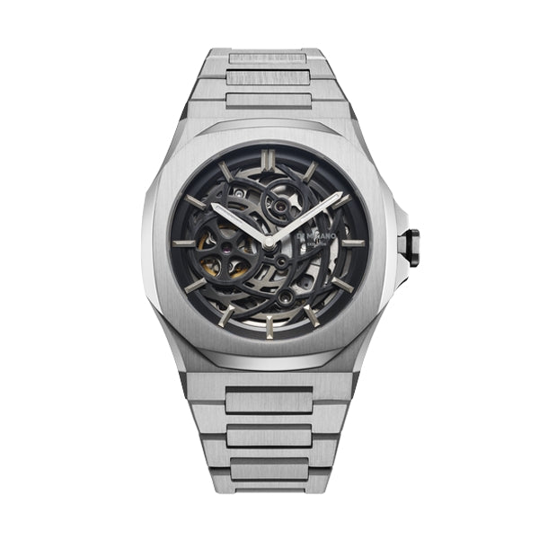 D1 MILANO SKELETON BRACELET Mod. SILVER - Automatic