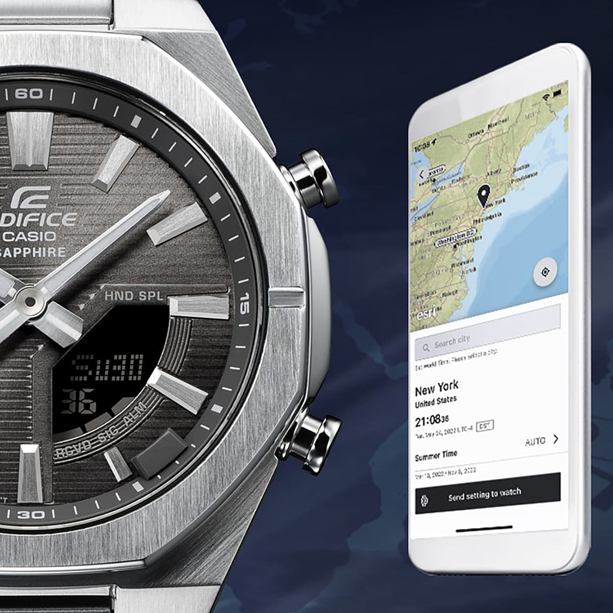 CASIO EDIFICE WATCHES Mod. ECB-S10D-8AEF