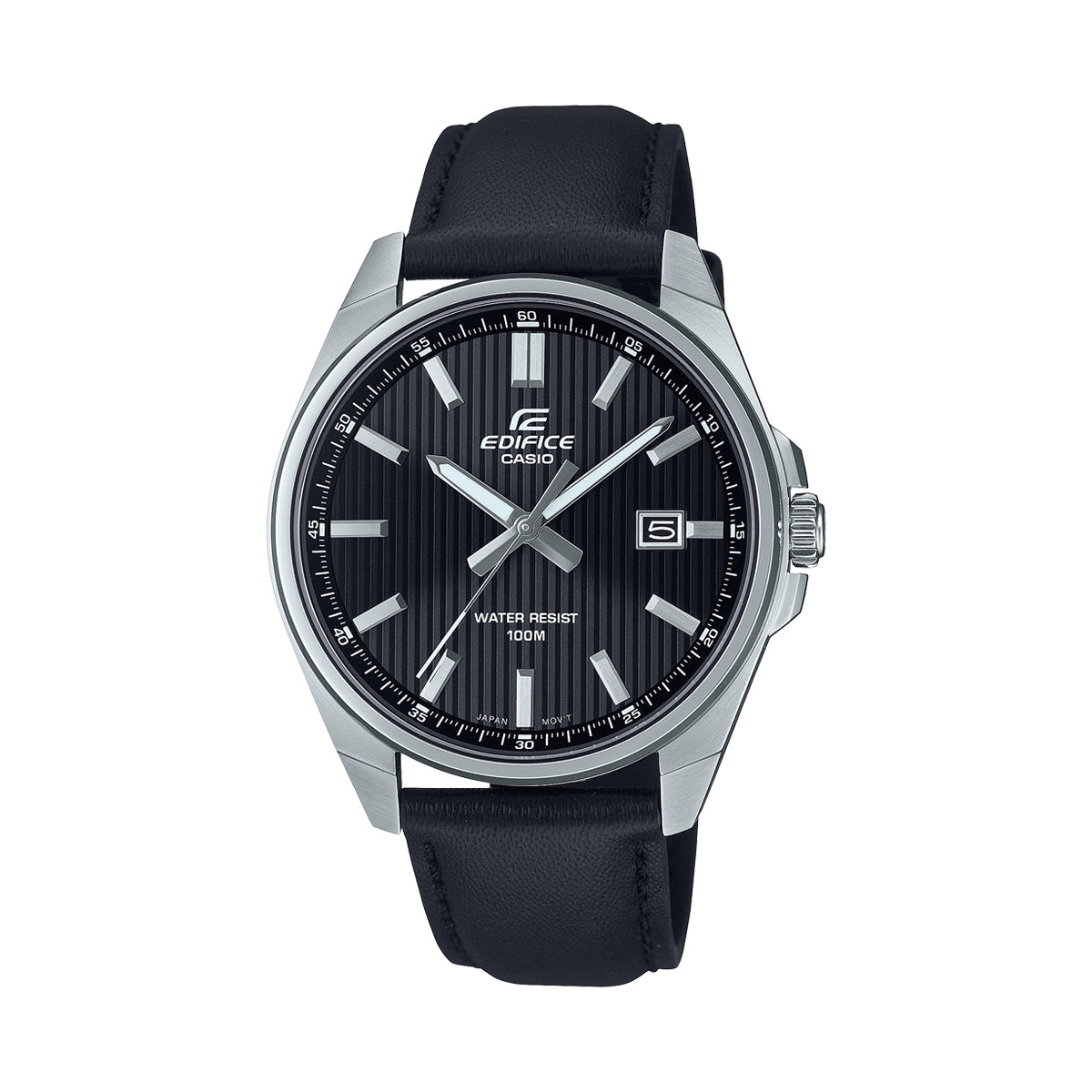 CASIO EDIFICE Mod. CLASSIC DATE - LEATHER, BLACK