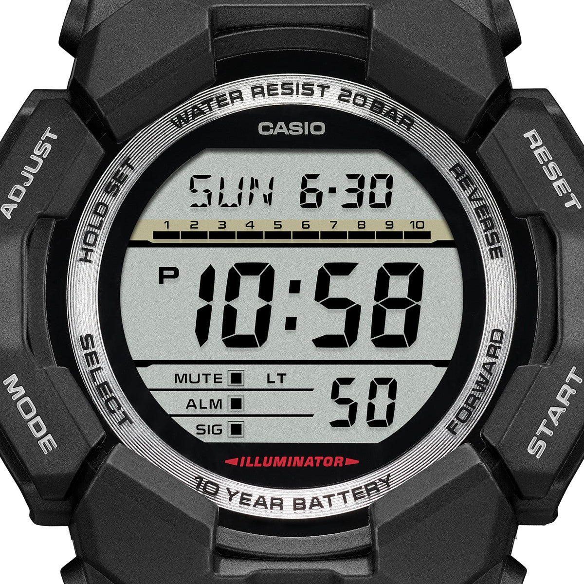 CASIO G-SHOCK Mod. NEW RUGGED BASIC Digital 10-Year Battery