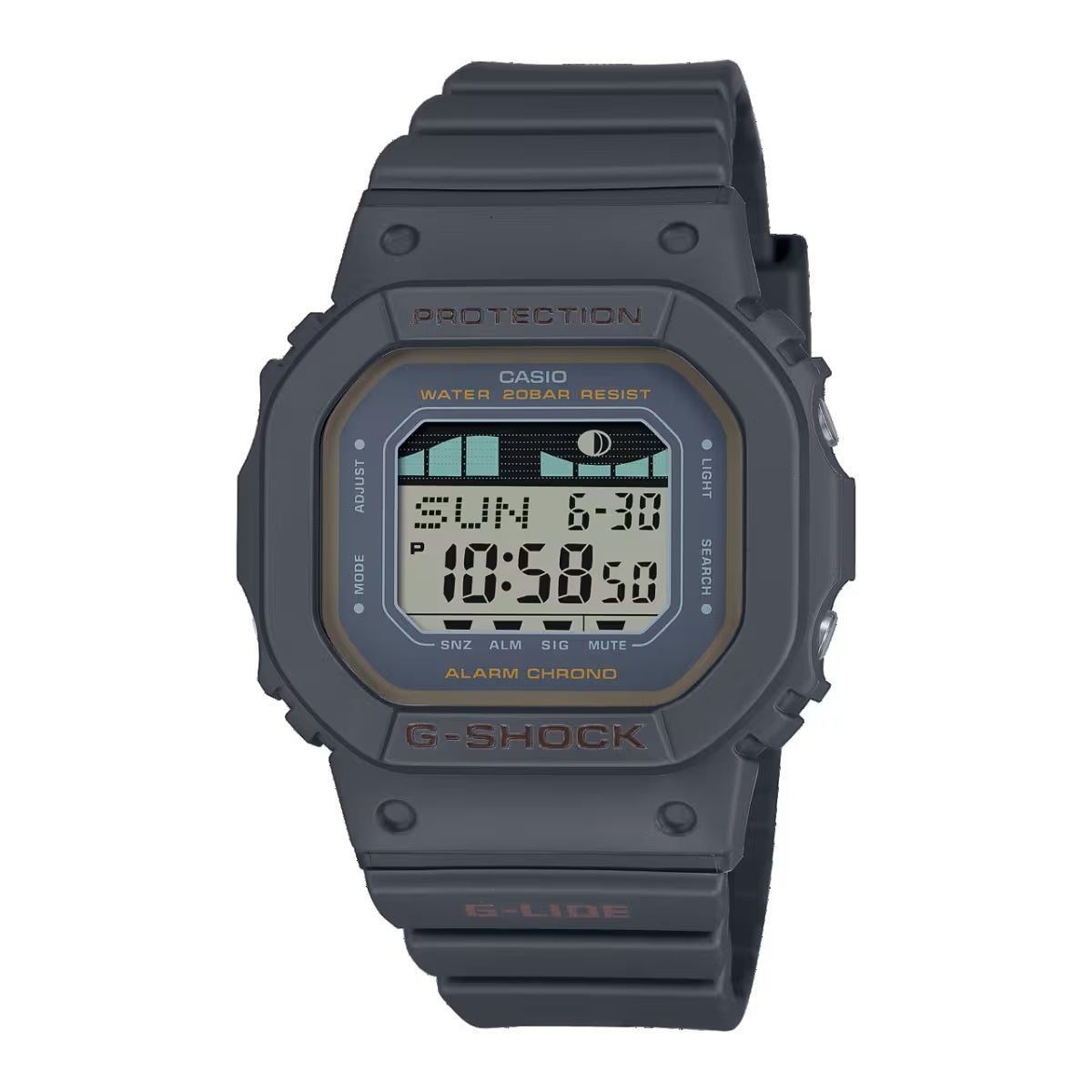 CASIO G-SHOCK Mod. G-LIDE Black - SURF TIDE GRAPHS