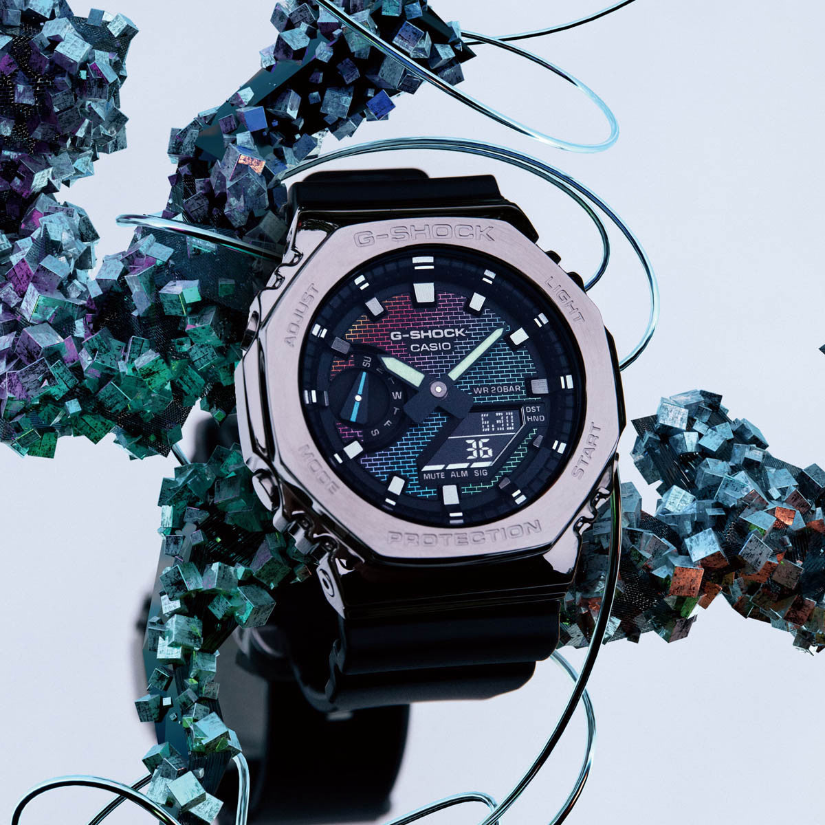 CASIO G-SHOCK Mod. OAK METAL COVERED - RAINBOW BRICK WALL SERIE