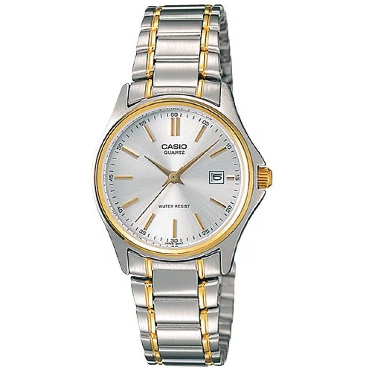CASIO COLLECTION Mod. LADY DATE STEEL-GOLD - ARGENTEE. GOLD INDEXES