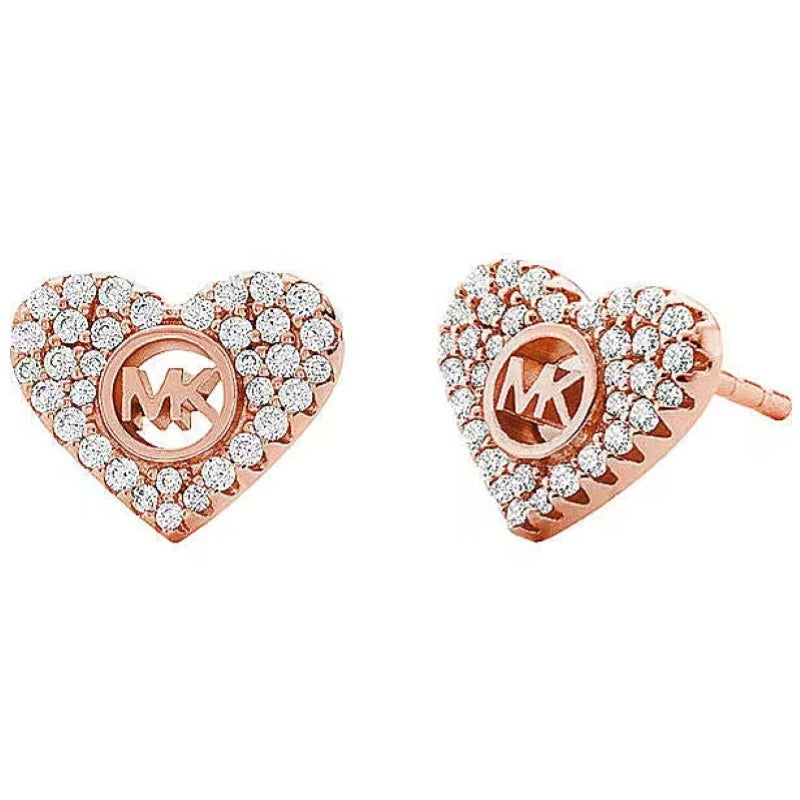 MICHAEL KORS PREMIUM SILVER COLLECTION Mod. HEART STUD