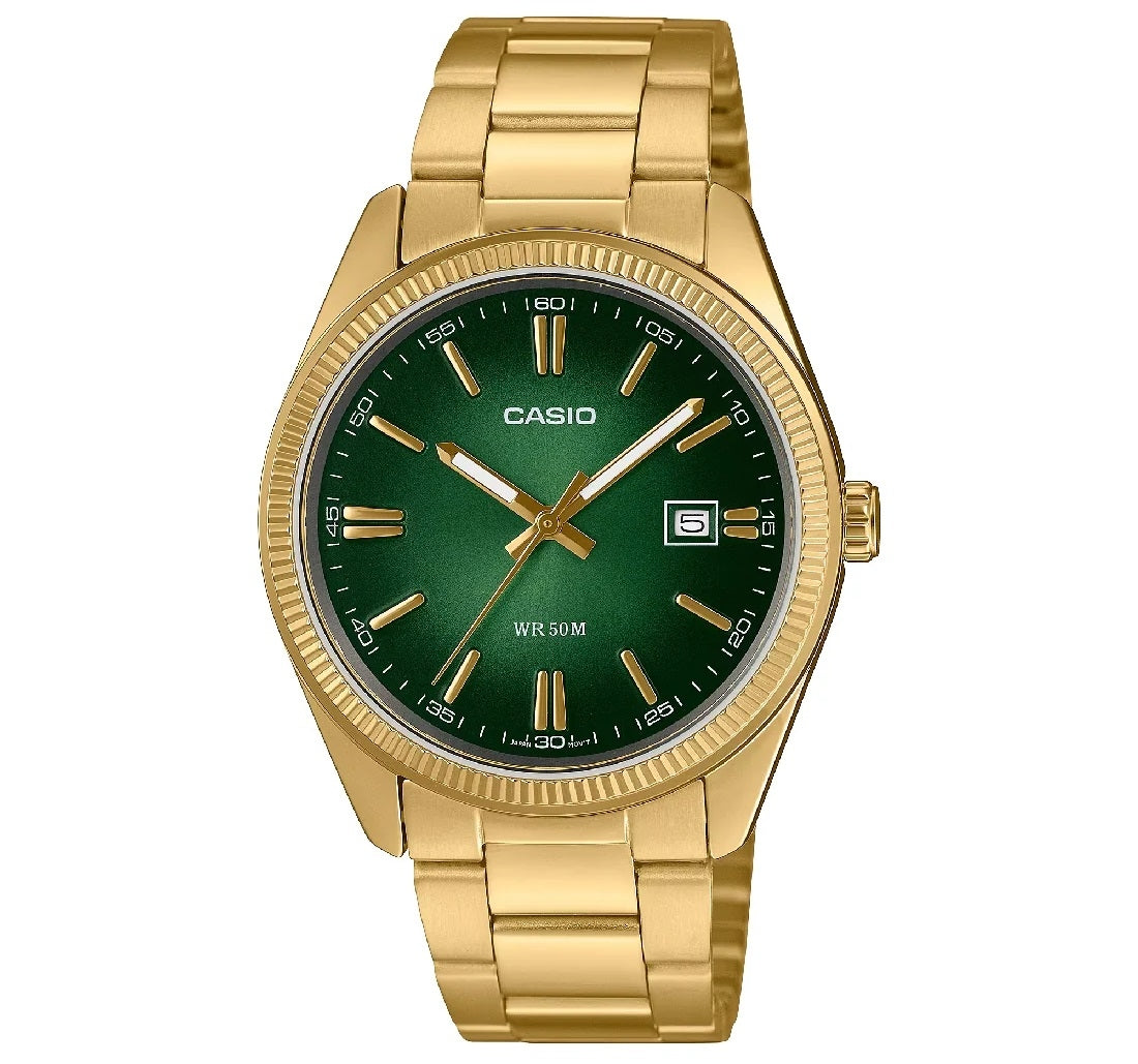 CASIO COLLECTION Mod. DATE, GOLD - GREEN