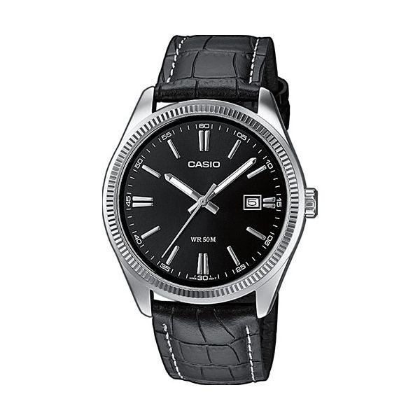 CASIO COLLECTION Mod. DATE- LEATHER, BLACK