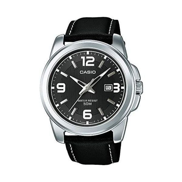 CASIO COLLECTION Mod. BOLD DATE - LEATHER, BLACK