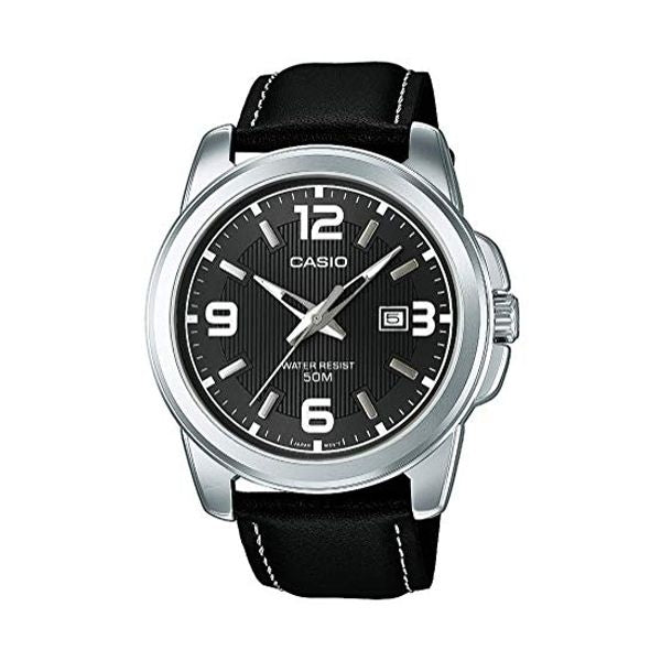 CASIO COLLECTION Mod. BOLD DATE - LEATHER, BLACK