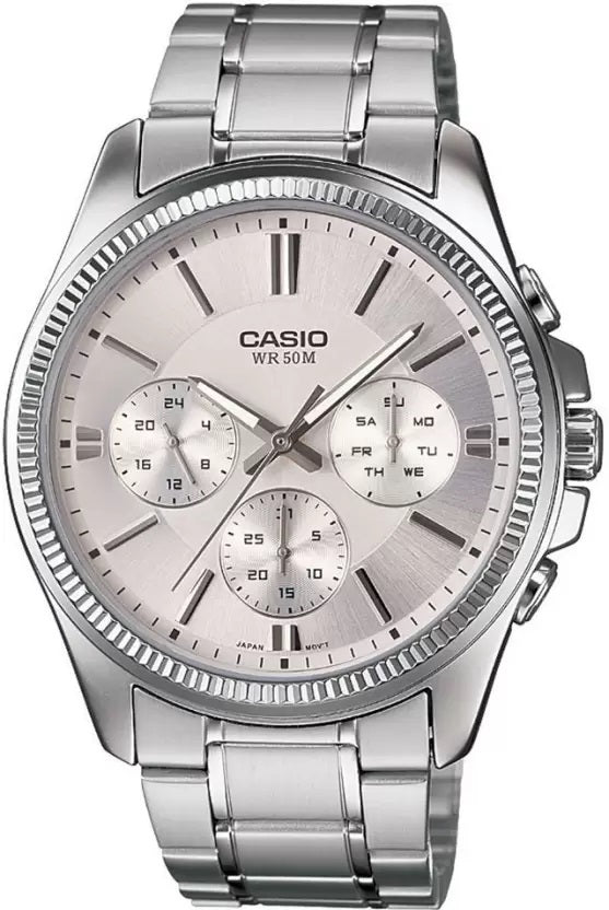 CASIO Mod. DAY DATE MULTIFUNCTION - ARGENT