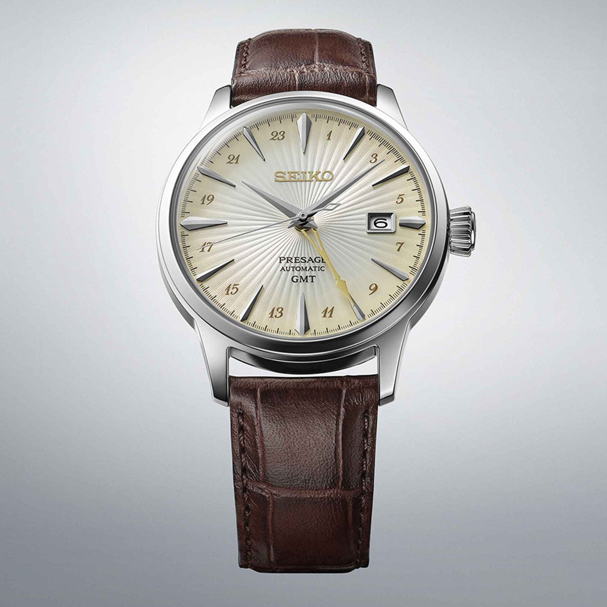 SEIKO PRESAGE Mod. COCKTAIL AUTOMATIC - LEATHER, CREAM