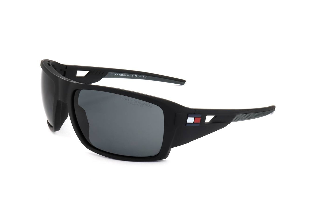 TOMMY HILFIGER POLARIZED SUNGLASSES Mod. TH 1911_S MATTE BLACK