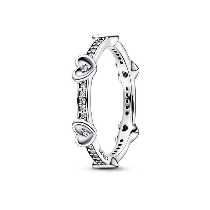 PANDORA JEWELS Mod. RADIANT SPARKLING HEARTS - RING - Size 50 ***SPECIAL PRICE***