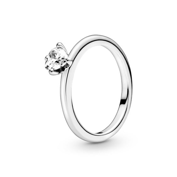 PANDORA JEWELS Mod. CLEAR HEART SOLITAIRE - RING - Size 48 ***SPECIAL PRICE***