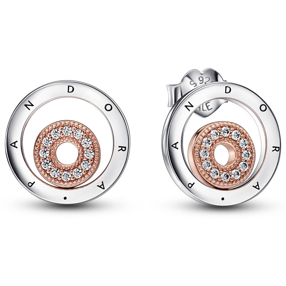 PANDORA JEWELS Mod. SIGNATURE TWO-TONE LOGO CIRCLES ***SPECIAL PRICE***