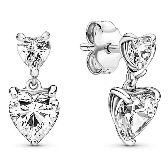 PANDORA JEWELS Mod. DOUBLE HEART SPARKLING