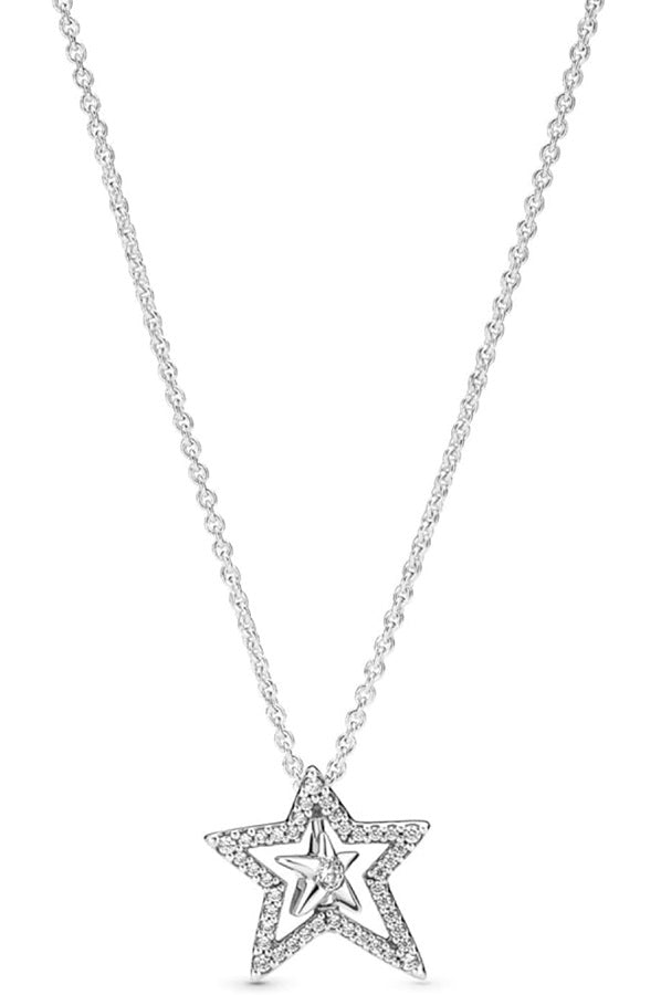 PANDORA JEWELS Mod. PAVE ASYMMETRIC STAR COLLIER ***SPECIAL PRICE***