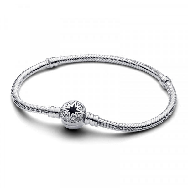 PANDORA MOMENTS Mod. NORTH STAR CLASP SNAKE CHAIN - Size 18