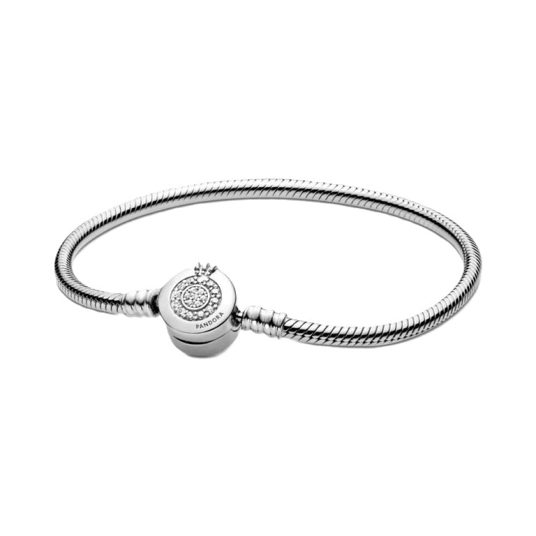 PANDORA JEWELS Mod. SPARKLING CROWN O SNAKE CHAIN - Size 20
