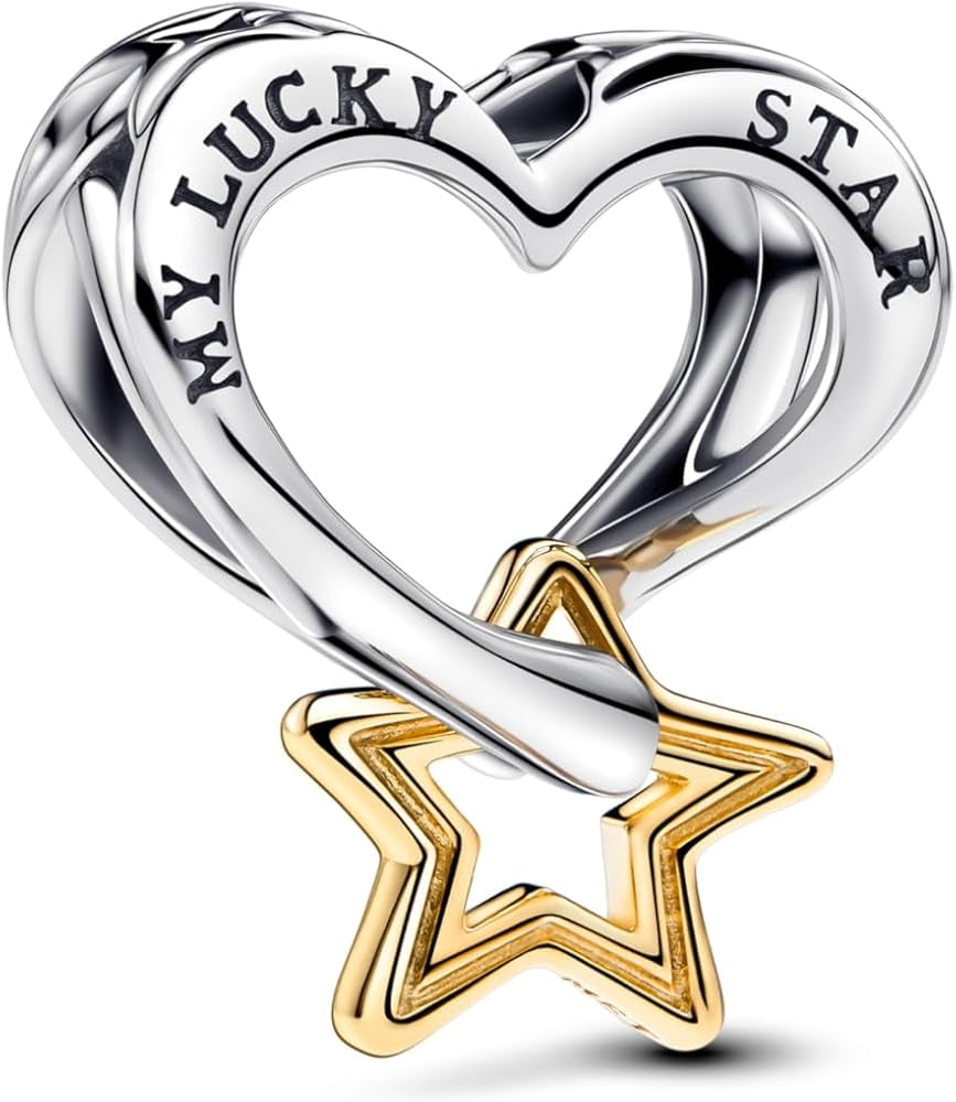 PANDORA CHARMS Mod. LUCKY STAR & HEART