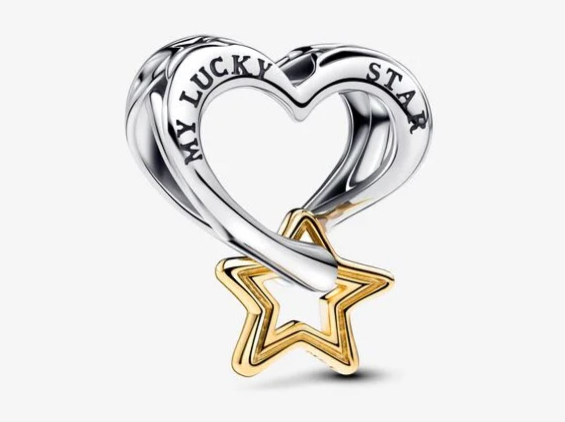 PANDORA CHARMS Mod. LUCKY STAR & HEART