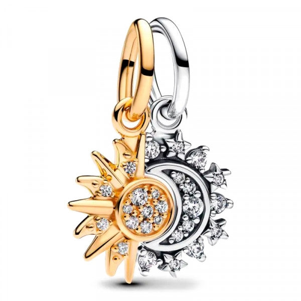 PANDORA CHARMS Mod. SPLITTABLE SUN & MOON DANGLE