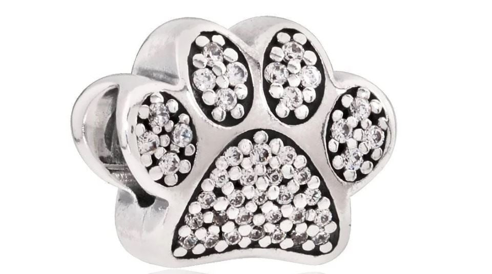 PANDORA JEWELRY Mod. SPARKLING PAW PRINT & HEART