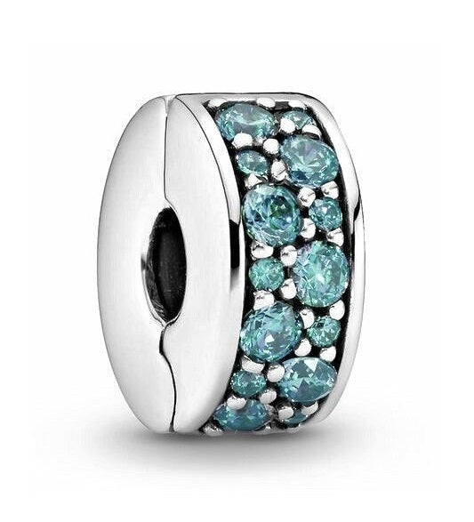 PANDORA CHARMS Mod. TEAL PAVE CLIP