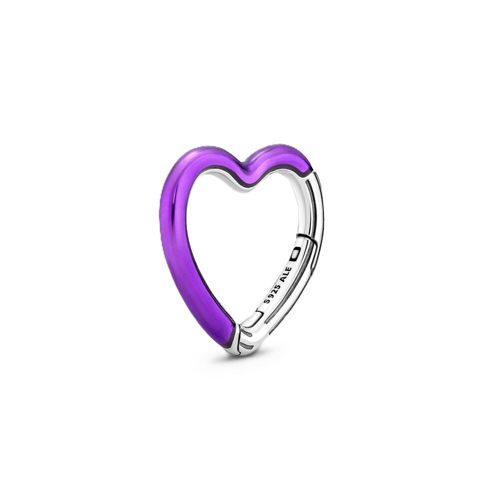 PANDORA CHARMS Mod.  PURPLE HEART OPENABLE LINK ***SPECIAL PRICE***