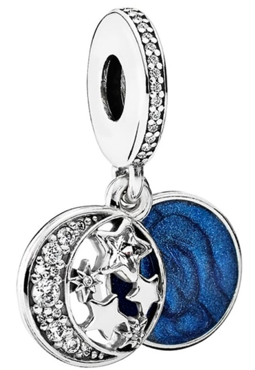PANDORA CHARMS Mod. MOON AND STAR SILVER