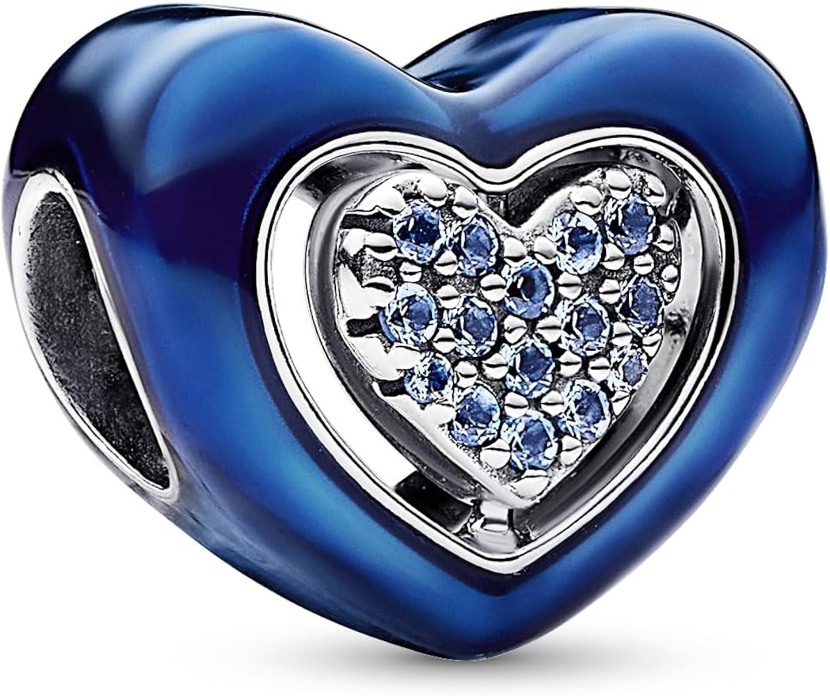 PANDORA CHARMS Mod. BLUE SPINNABLE HEART