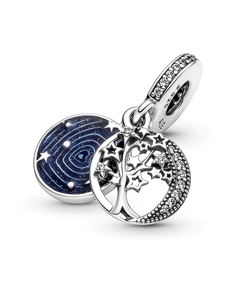 PANDORA CHARMS Mod. TREE & GALAXY MOON