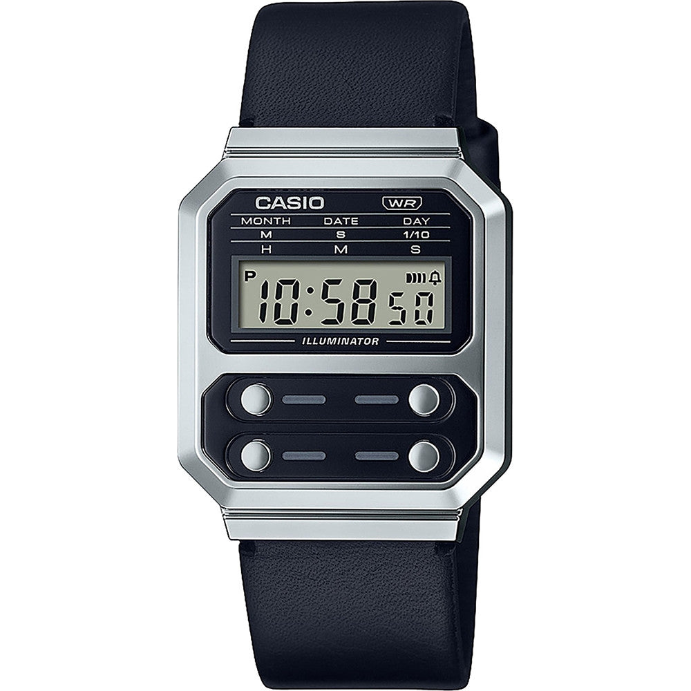 CASIO VINTAGE Mod. EDGY COLLECTION - BLACK LEATHER