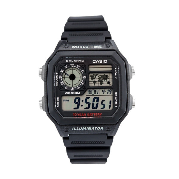 CASIO Mod. WORLD TIME ILLUMINATOR - 5 Alarms, 10 Year battery