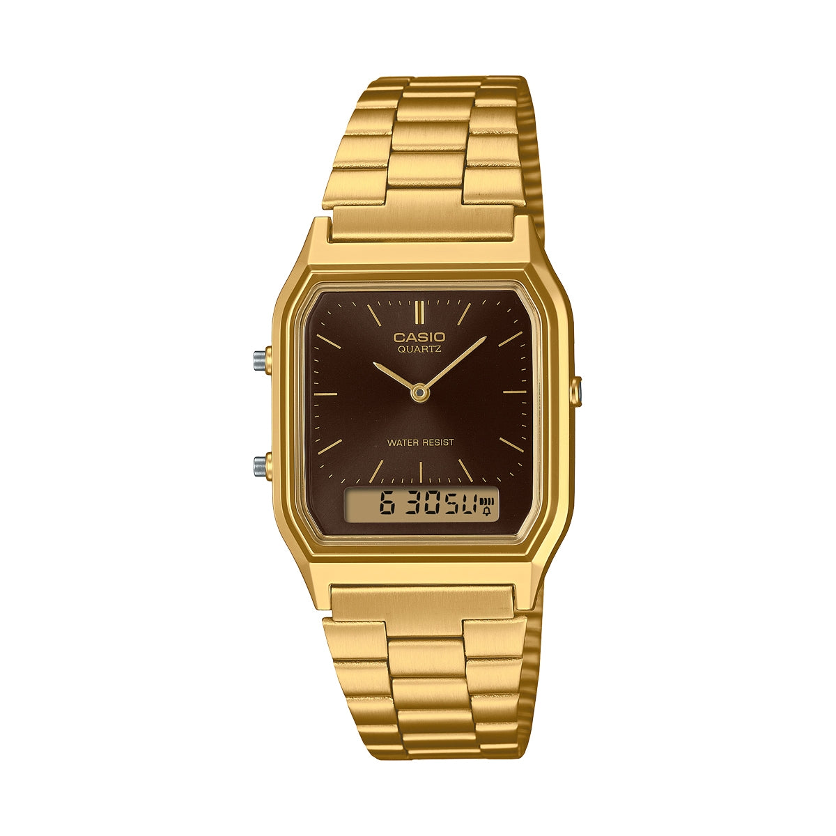 CASIO VINTAGE Mod. EDGY COLLECTION SUNRAY DIAL. GOLD - BLACK