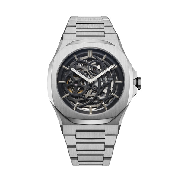 D1 MILANO SKELETON BRACELET Mod. SILVER - Automatic