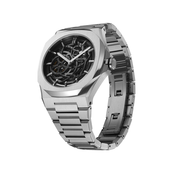 D1 MILANO SKELETON BRACELET Mod. SILVER - Automatic