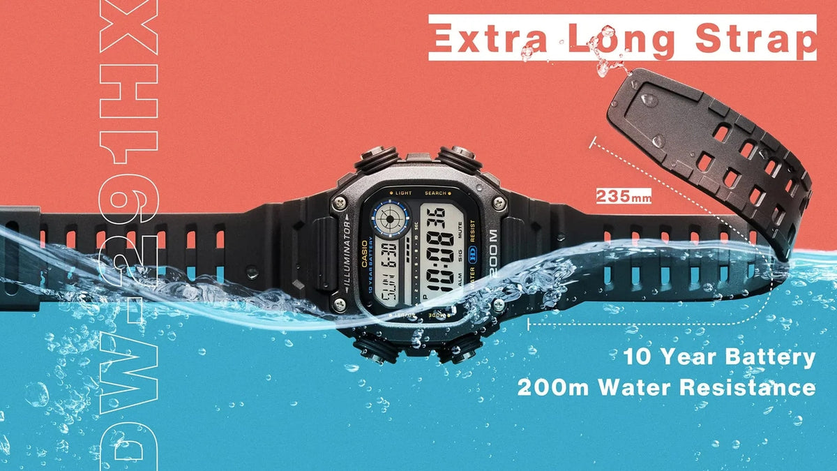 CASIO ILLUMINATOR DIVER 200m, 10 Years Battery - XL Strap