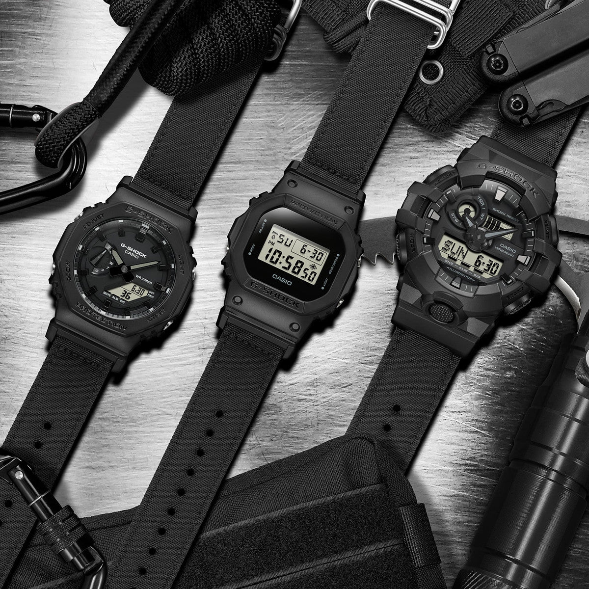 CASIO G-SHOCK Mod. THE ORIGIN - BLACK CORDURA ECO FABRIC STRAP SERIE