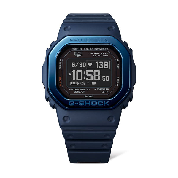 CASIO G-SHOCK Mod. G-SQUAD THE ORIGIN Blue w. Metal bezel - HEART RATE SERIE