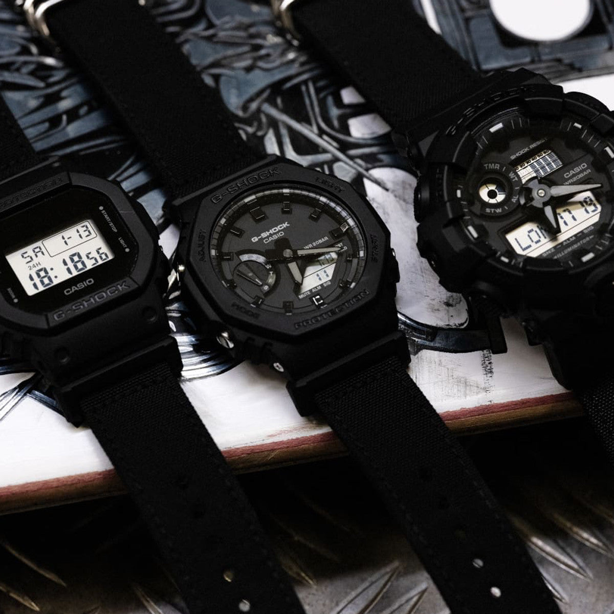 CASIO G-SHOCK Mod. OAK BLACK CORDURA ECO FABRIC STRAP