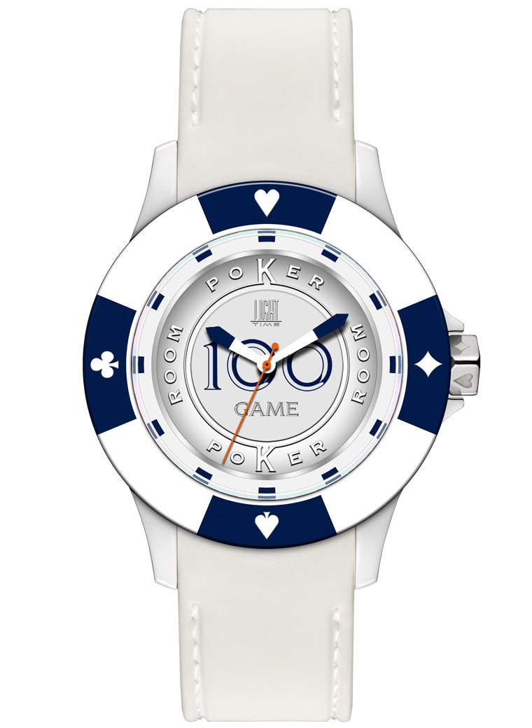 LIGHT TIME Mod. POKER - White / Blue