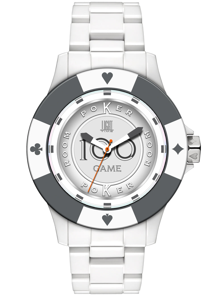 LIGHT TIME Mod. POKER - White / Grey