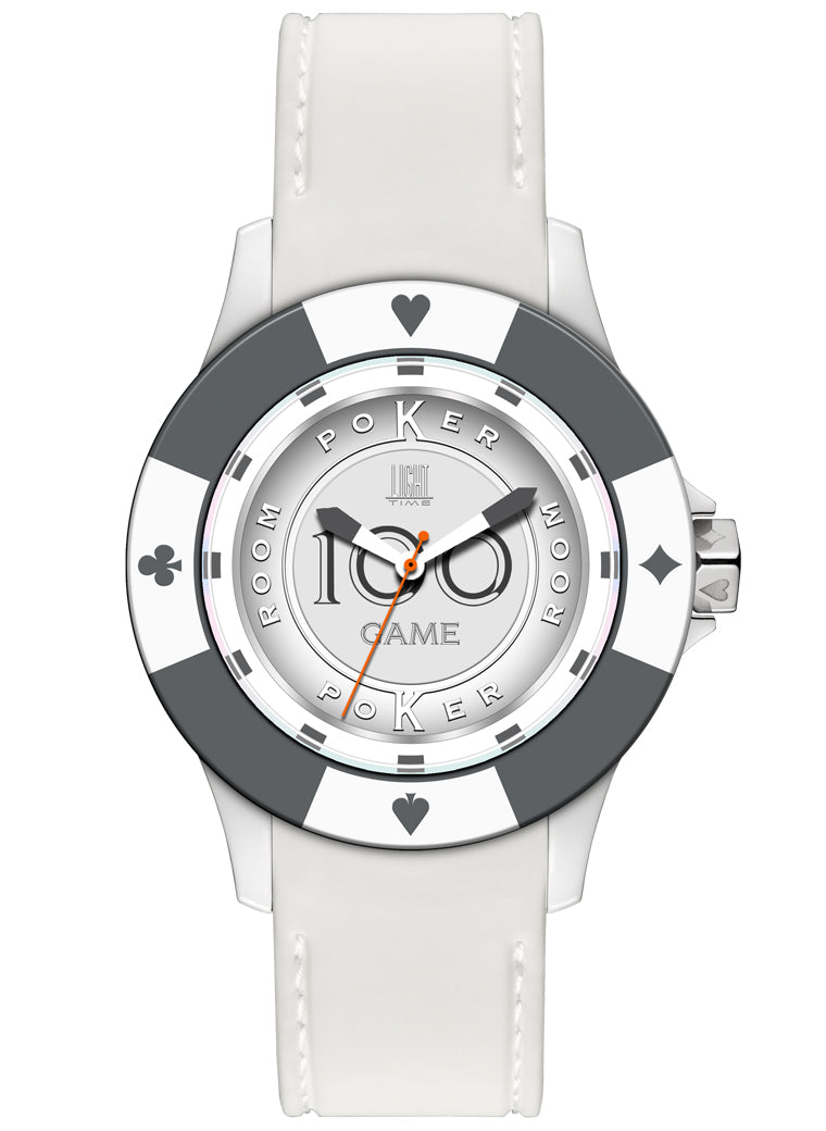 LIGHT TIME Mod. POKER - White / Grey