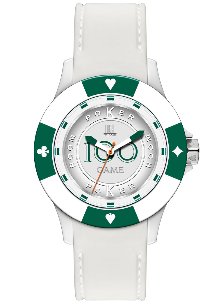 LIGHT TIME Mod. POKER - White / Green